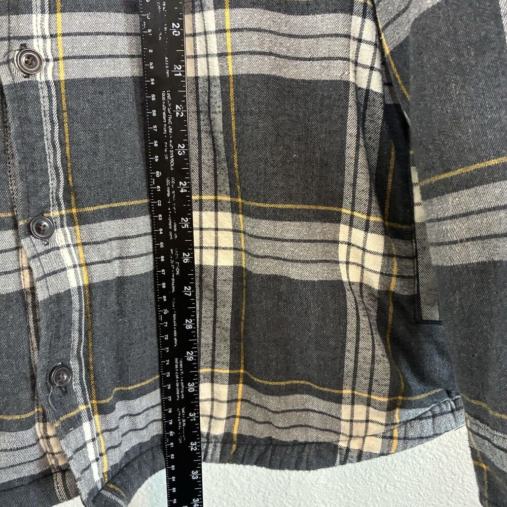 The North Face Jacket Mens 2XL Gray Plaid Sherpa Lined Flannel Shirt Jacket - Picture 8 of 16